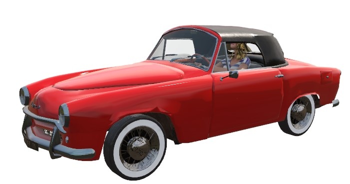 F78-CAD59-SIMCA ARONDE WEEK-END RED park