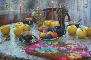 пасхальный стол. 1915. 1915. геннадий майстренко пасхальный натюрморт. николай богданов пасхальный натюрморт.