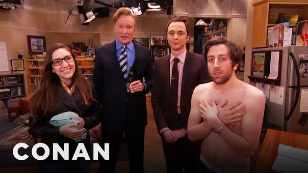 Jim Parsons Conan Raid The Big Bang Theory Set With A