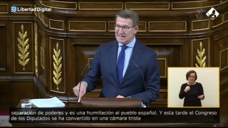 Feijóo, a Sánchez: “Es un fraude, han convertido el Congreso en una cámara decadante“