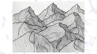 Line Patterns || Zentangle Pattern || Mountain lines