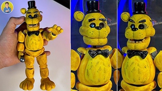 HICE A GOLDEN FREDDY DE FNAF MOVIE  [FIGURA HECHA A MANO SEMI POSABLE] PORCELANA✔