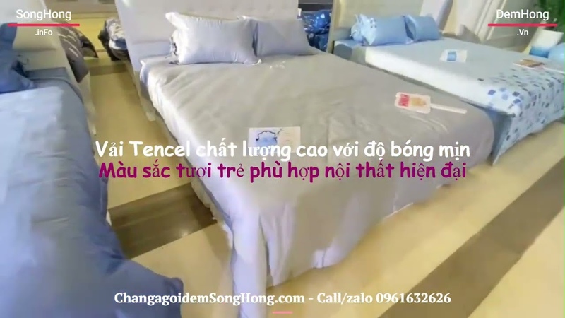 Review 3 mẫu chăn ga gối Tencel Sông Hồng 2024