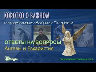 Ангелы и Евхаристия. о. Андрей Ткачев. Коротко о важном.