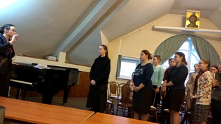 Рабочие моменты. Распевание хора.