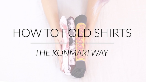 How to Fold Shirts & Tank Tops | KonMari Method by Marie Kondo