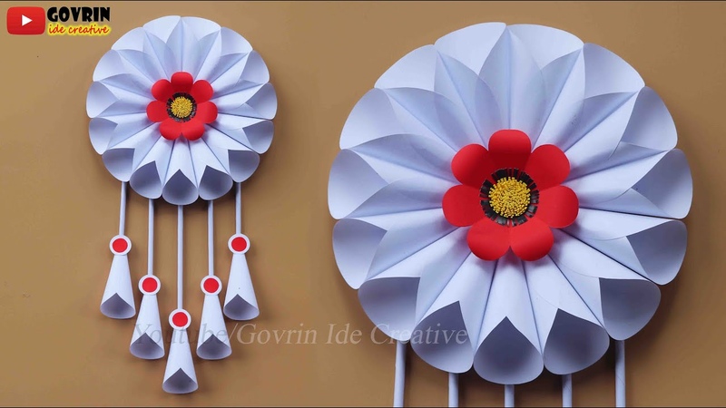 Paper Flower Wall Hanging Ide Kreatif Hiasan Dinding dari Kertas Origami Hiasan Kamar