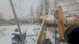 первый снег уборка 9 октября
