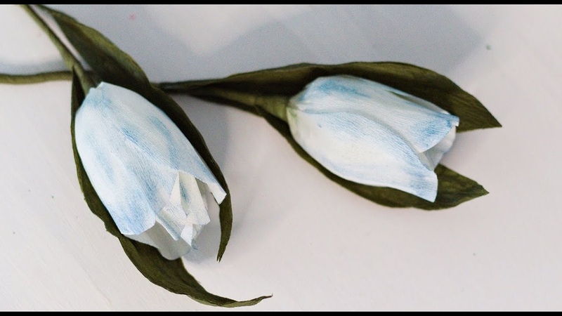 How to make tulip paper flowers. Paper