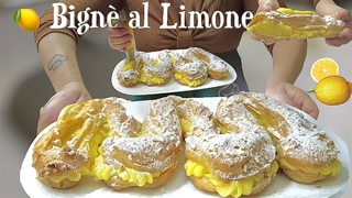 BIGN AL LIMONE  torta bign facile e veloce PASTA CHOUX e CREMA AL LIMONE