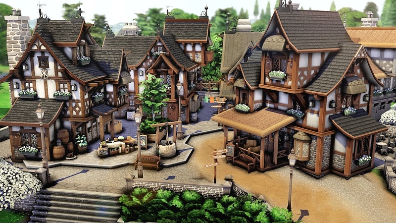 Medieval Village, The Sims 4 Speed Build ( NO