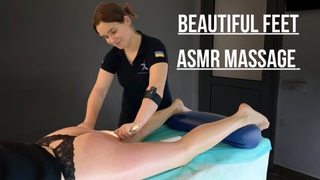 ASMR BEAUTIFUL FEET MASSAGE | Real Person | skin touching | chiropractic