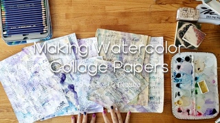 Making Watercolor Collage Papers  Easy Collage Fodder