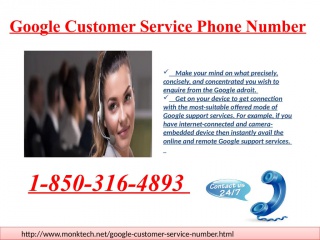 Get dial 1 850 316 4893 Google Customer Service Phone Number for any Google