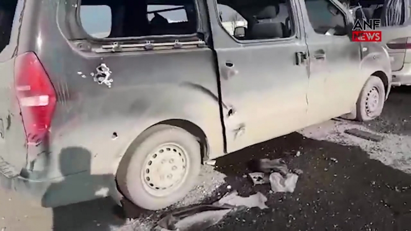 Efrinde işgalci Türk ordusu tarafından bombalanan sivil