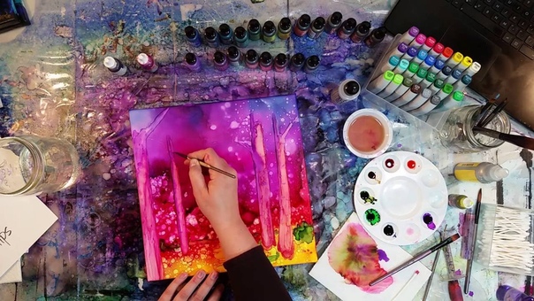 Waiting for Paint to Dry: Painting with alcohol inks on canvas tutorial. Part 2 of