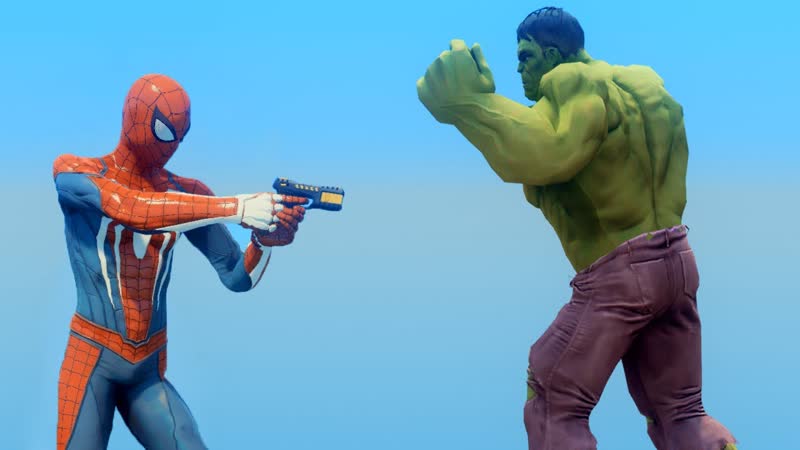 Hulk vs Spider Man GTA 5 Mods Funny Fails Crazy Moments, 4 K Video