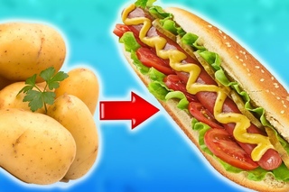Супер Вкусный Картофельный Хот-Дог с Хрустящей Корочкой