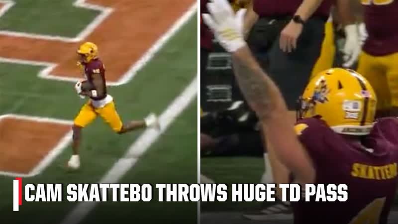 ARIZONA STATE MAKING THE PEACH BOWL A GAME Cam Skattebo PASSING TD , College Football