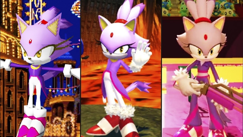 Evolution of Blaze the Cat from Sonic Games (2005