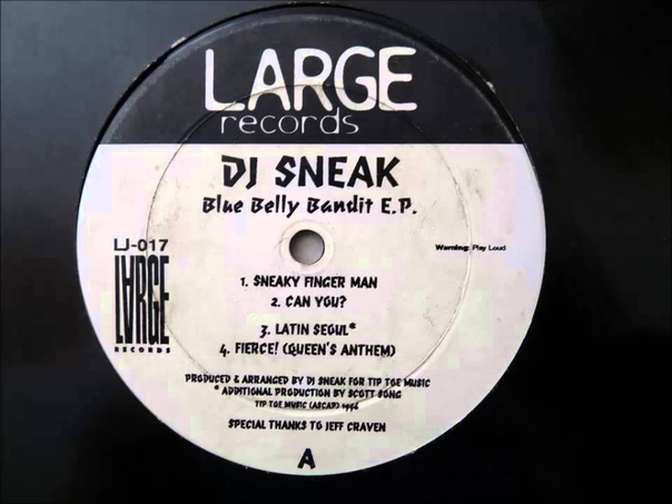 DJ Sneak Blue Belly Bandit EP Sneaky Finger