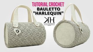 TUTORIAL BORSE UNCINETTO - BAULETTO TONDO “HARLEQUIN“ - PUNTO ARLECCHINO CROCHET ♡ Katy Handmade
